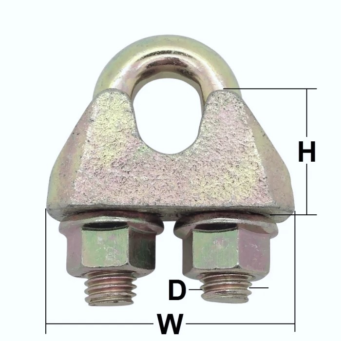 Heavy Duty Wire Rope Clamp dimensions